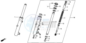 FJS600A SILVER WING drawing FRONT FORK