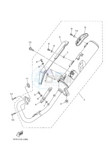 YBR125E (BN96) drawing EXHAUST