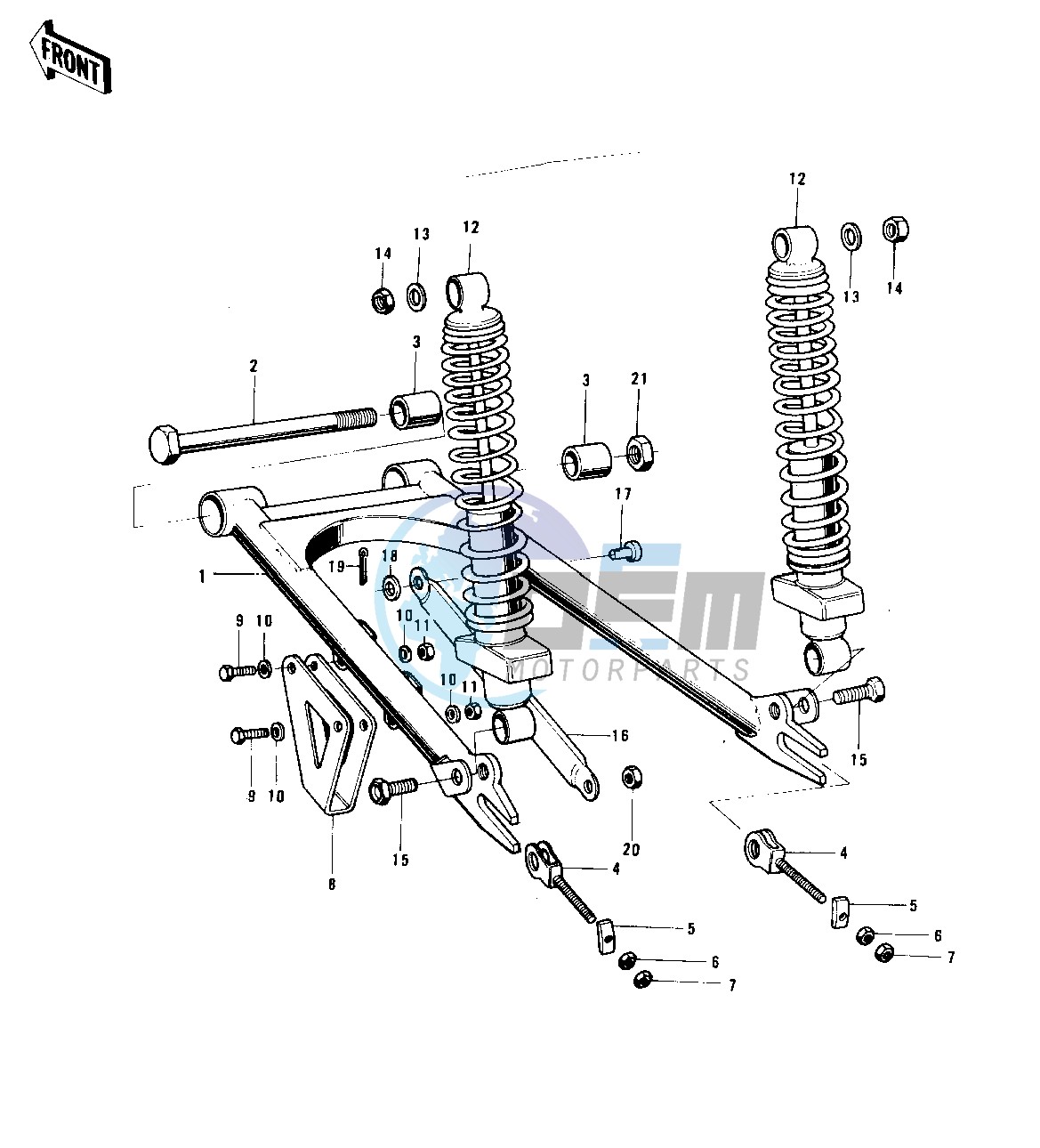 SWING ARM_SHOCK ABSORBERS -- 74 KX 450- -