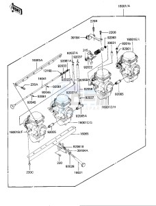 KZ 1000 M [CSR] (M1-M2) [CSR] drawing CARBURETOR ASSY