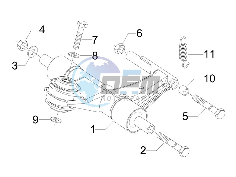 Swinging arm