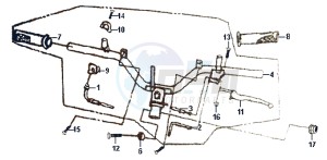 SYMPHONY 50 25KMH drawing HANDLEBAR / BRAKE LEVERS /CABLES