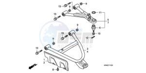 TRX420FPMA U / PS 4WD drawing FRONT ARM (4WD)