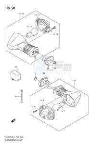 GSX650F (E21) Katana drawing TURNSIGNAL LAMP