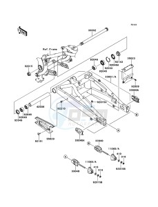 ER-6f EX650C9F GB XX (EU ME A(FRICA) drawing Swingarm