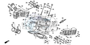 VT1100C SHADOW drawing CYLINDER HEAD (REAR)