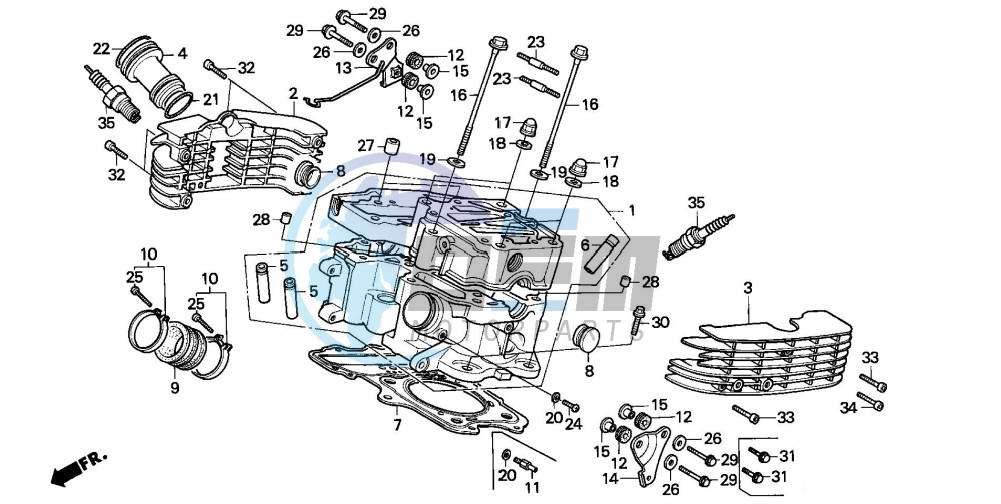 CYLINDER HEAD (REAR)