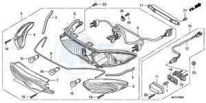 CBF10009 UK - (E / MKH) drawing REAR COMBINATION LIGHT