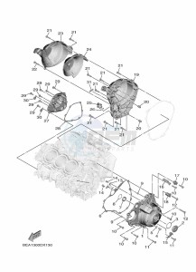 XSR900 MTM890 (BEA7) drawing CRANKCASE COVER 1