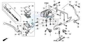 FJS600A 400 SILVER WING drawing FR. BRAKE MASTER CYLINDER (FJS600A)