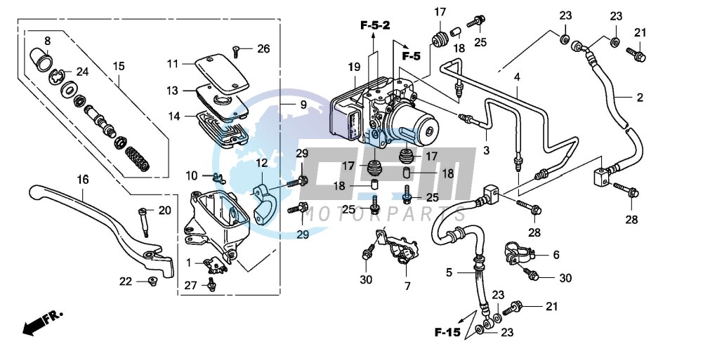 FR. BRAKE MASTER CYLINDER (FJS600A)