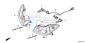 CB650FG CB650F 6ED - (6ED) drawing HEADLIGHT