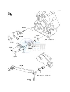 KLX250 KLX250S9F GB XX (EU ME A(FRICA) drawing Gear Change Mechanism