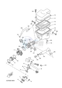 MT125A MT-125 ABS MT-125 ABS (BR35 BR35 BR35 BR35) drawing INTAKE