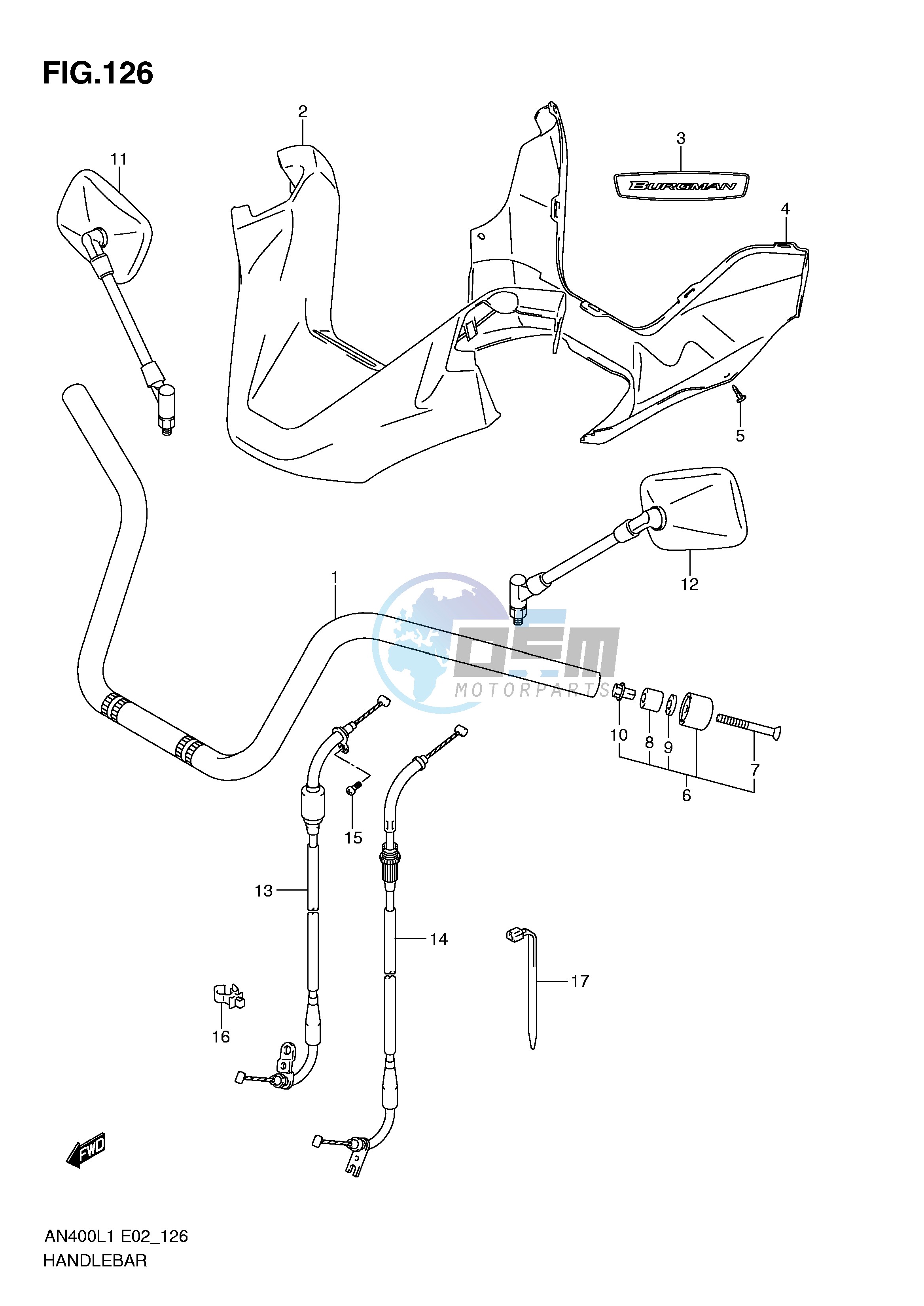 HANDLEBAR (AN400AL1 E19)