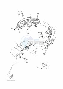 CZD300D-A XMAX 300 TECH MAX (BMK2) drawing TAILLIGHT