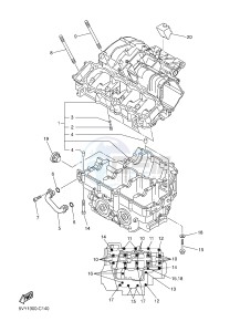 FZ8-N ABS 800 FZ8 (NAKED, ABS) (59P6) drawing CRANKCASE