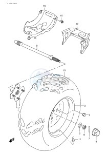 LT-A500F (E24) drawing LEFT REAR WHEEL