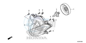 SH125AD SH125i UK - (E) drawing HEADLIGHT