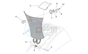 Leonardo 250 st (eng. Yamaha) drawing Central body - Tunnel