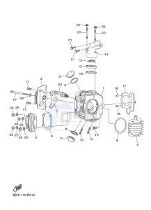 YFM90R YFM09RYXG (BD33) drawing CYLINDER HEAD