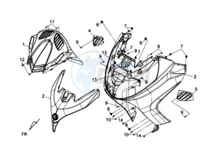 MAXSYM 400 EFI ABS drawing FR PLATE