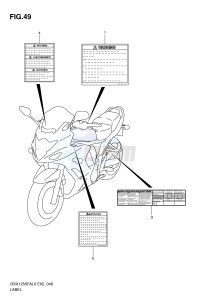 GSX1250FA (E2) drawing LABEL