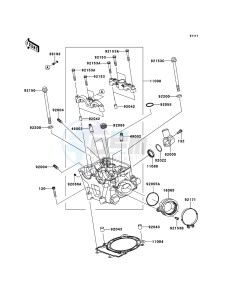 KX450F KX450FCF EU drawing Cylinder Head