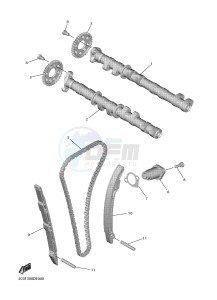 YZF-R6 YZFR6HC 600 YZF-R6 (BN61 BN62) drawing CAMSHAFT & CHAIN