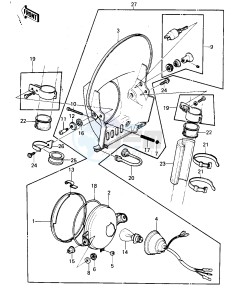 KLX 250 A [KLX250] (A1-A2) [KLX250] drawing HEADLIGHT -- OPTIONAL FOR KLX250-A1- -