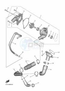 YZF600 YZF-R6 (BN6K) drawing WATER PUMP