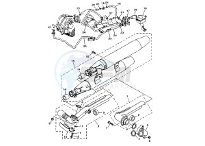 XVS DRAG STAR 1100 drawing EXHAUST SYSTEM