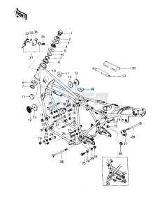 KZ 650 C [CUSTOM] (C1-C3) [CUSTOM] drawing FRAME_FRAME FITTINGS