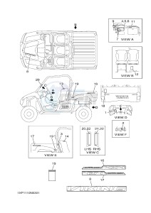 YXM700E YXM700PE MP 700 EPS (1XPC) drawing EMBLEM & LABEL 1