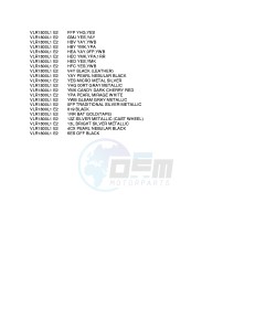 VLR1800 (E2) drawing * COLOR CHART *