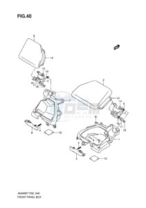 AN400 ABS BURGMAN EU-UK drawing FRONT PANEL BOX