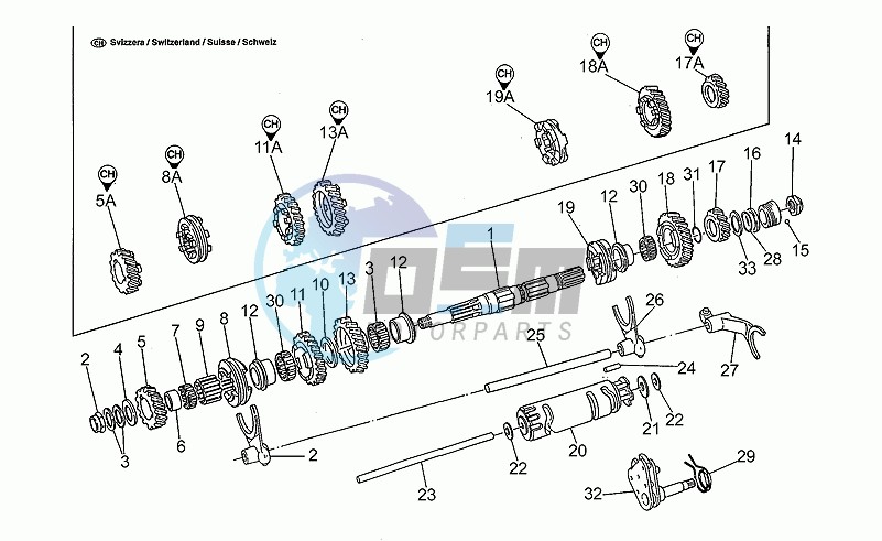 Driven shaft