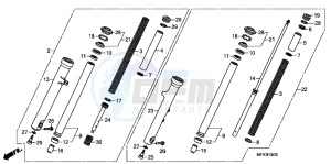 VT1300CXAC drawing FRONT FORK