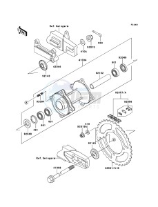 KX85 / KX85 II KX85B7F EU drawing Rear Hub