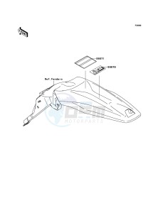 KLX450R KLX450A8F EU drawing Labels