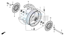 CBR600F drawing FRONT WHEEL