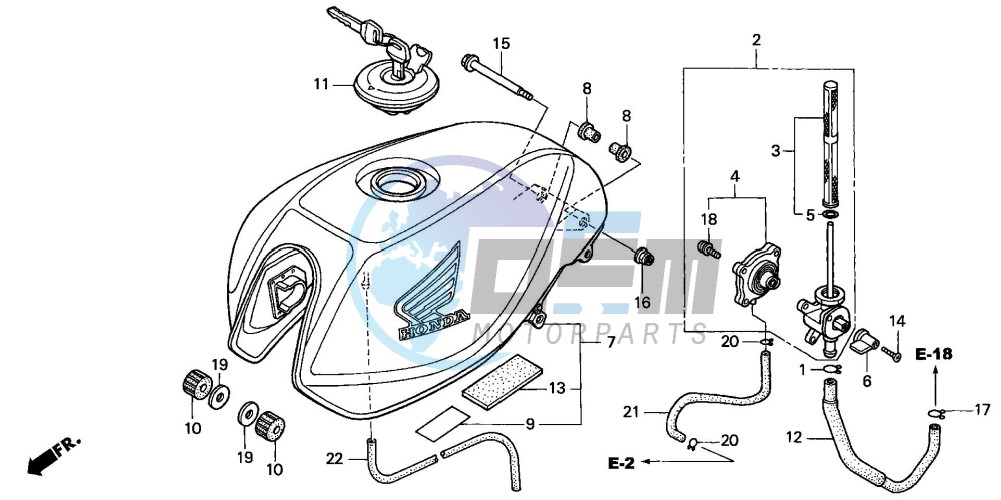 FUEL TANK (CB600F2/F22)