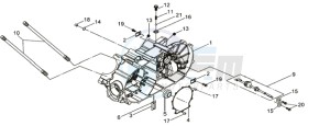 QUADRAIDER 600 DELUXE drawing CRANKCASE LEFT