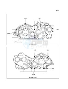 VN 2000 J [VULCAN 2000 CLASSIC LT] (8F-9F) 0J9F drawing CRANKCASE BOLT PATTERN