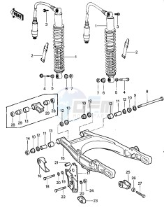 KDX 400 A [KDX400] (A1-A2) [KDX400] drawing SWING ARM_SHOCK ABSORBERS