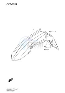 RMX450 drawing FRONT FENDER