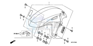 CB600F3A Europe Direct - (ED / ST) drawing FRONT FENDER