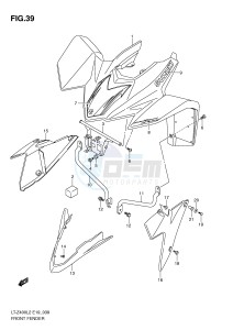 LT-Z400 (E19) drawing FRONT FENDER (LT-Z400L2 E19)