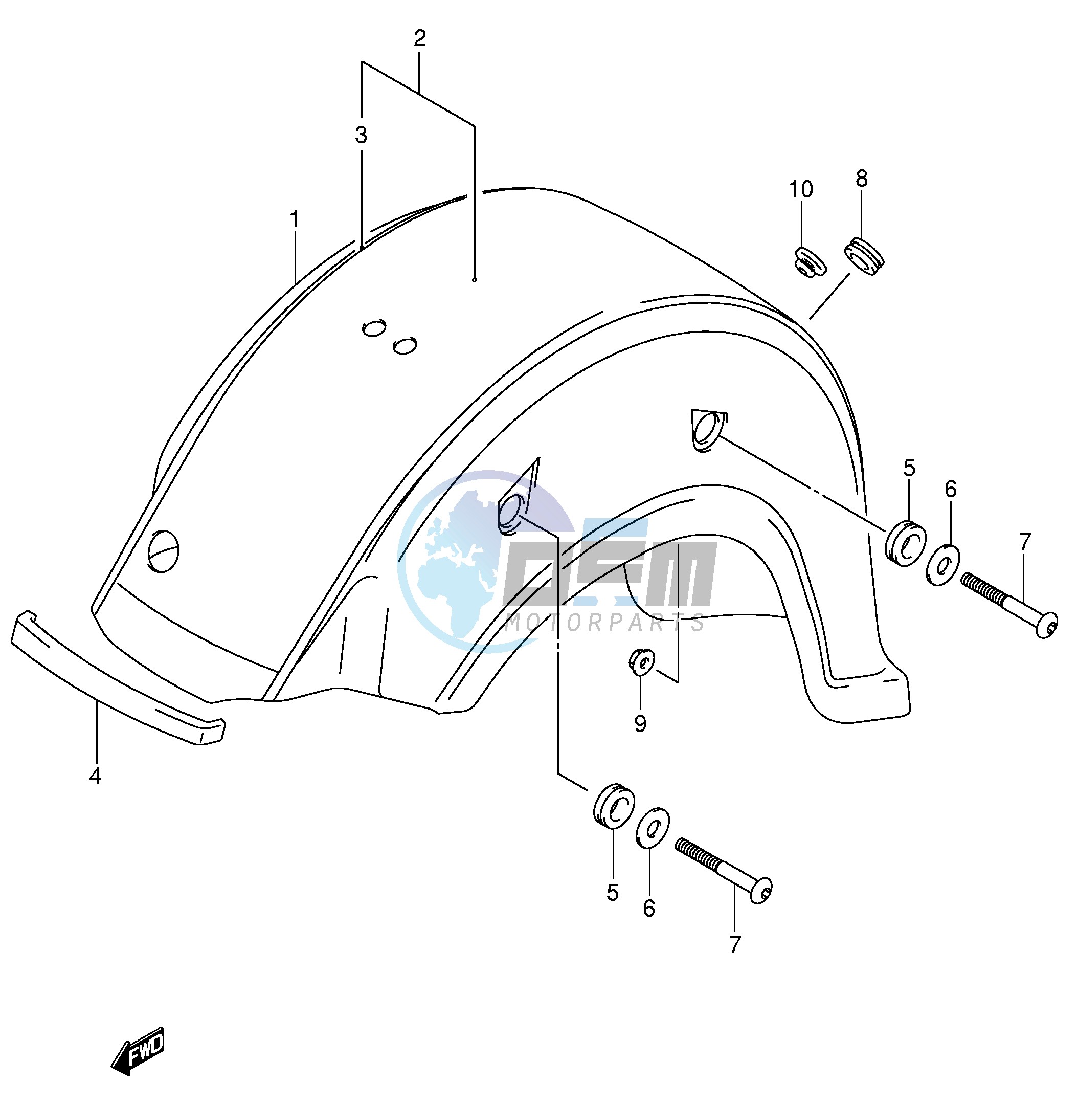 REAR FENDER (MODEL K1)