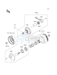 KLX 110 A (KLX110 MONSTER ENERGY) (A6F-A9FA) A9FA drawing CRANKSHAFT